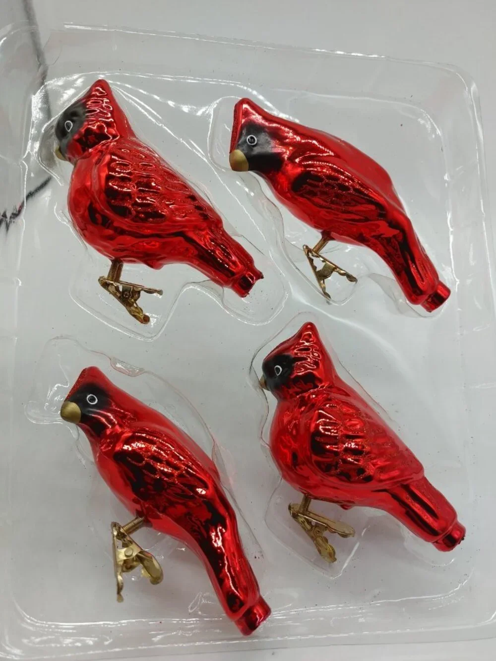Wondershop By Target Cardinal Glass Ornament 2 Styles Set Of 4